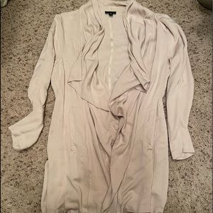 Rayon long cardigan with pockets